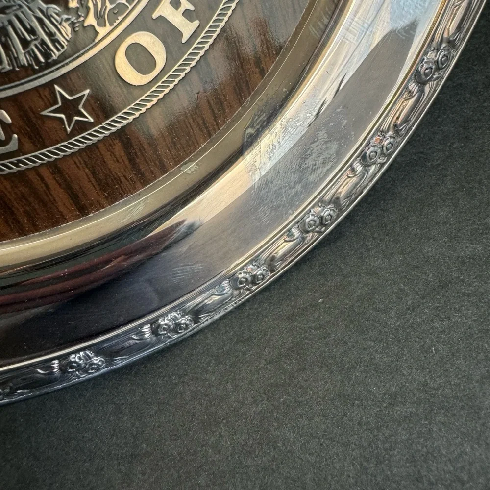 Oneida Great Seal Of The‎ State Idaho Vintage Silver Plate Presentation Tray